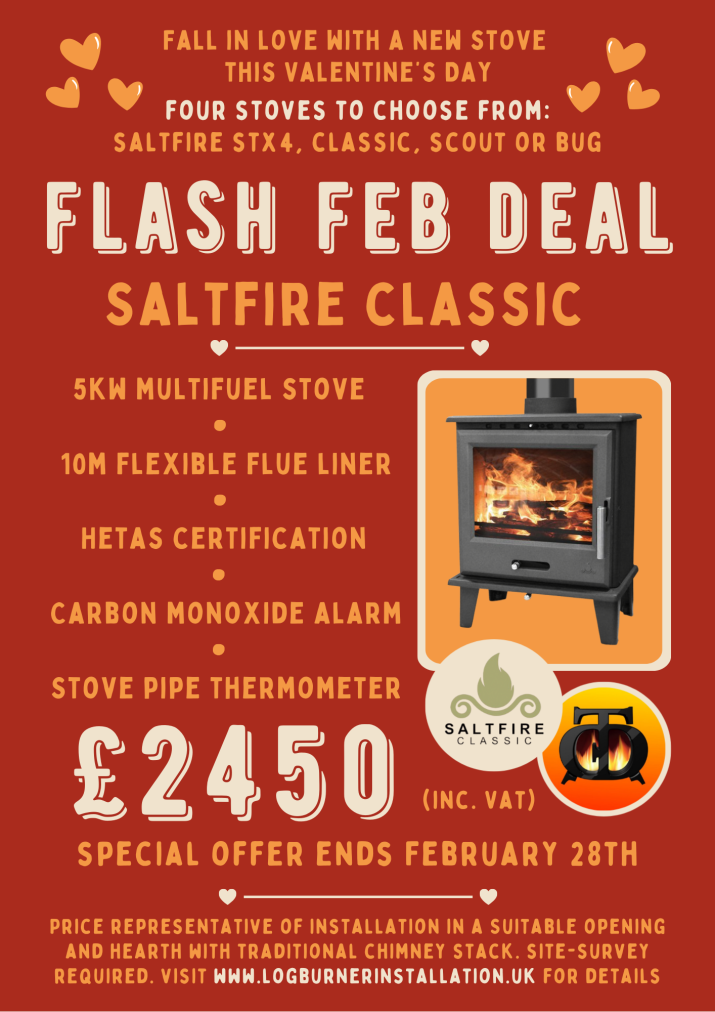 Save £250 on a multifuel stove installation